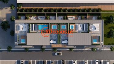 Zu verkaufen neue 2-Zimmer-Wohnung mit Pool und Garage in Montenegro, Faro