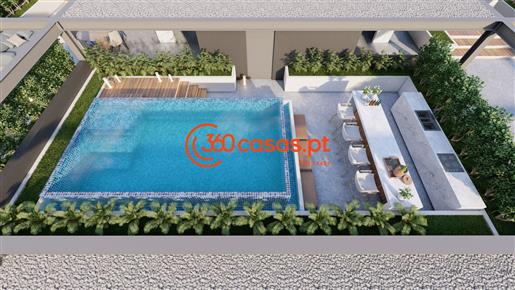 Neue 3-Zimmer-Wohnung mit Pool, Terrasse und Garage in Montenegro, Faro