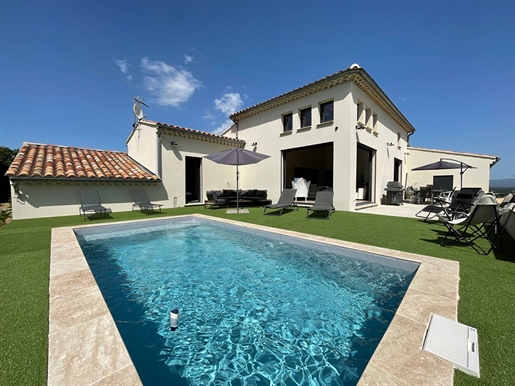 Maison contemporaine 220 m2 - 4 ch - piscine - 400 m2 de garage - vue panoramique