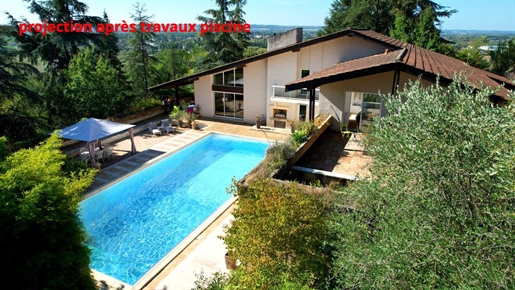 Sale architect's house 9 rooms, swimming pool - 7 min from Agen
