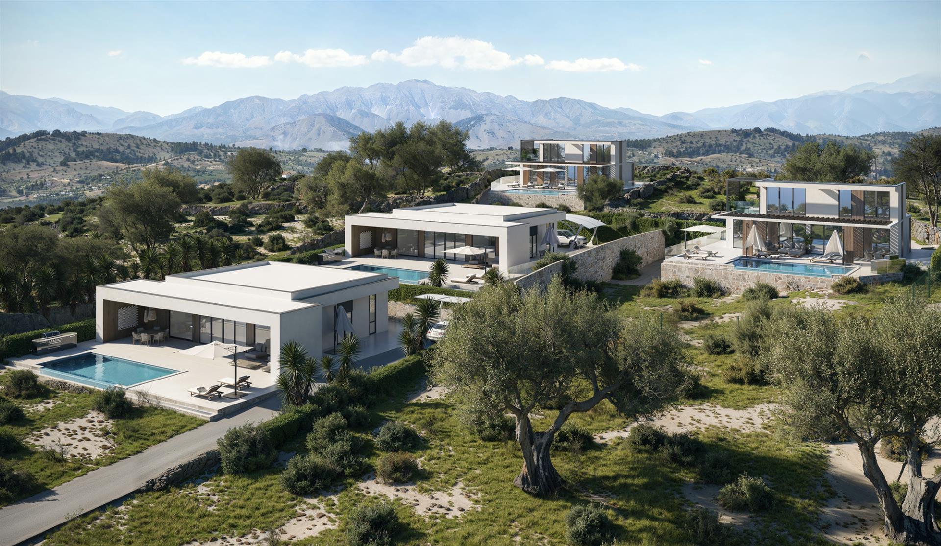 Luxury Villas for Sale in Kefala, Crete — Panoramic Sea Views Near Chania