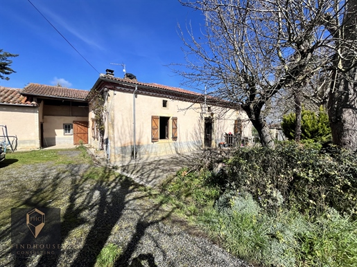 Bauernhaus zu renovieren - 93 m2 - Nebengebäude - 1,5 ha - Brunnen - Blick auf die Pyrenäen