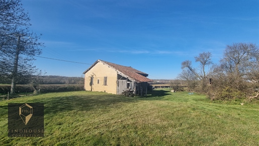 House - barn with agricultural land - countryside