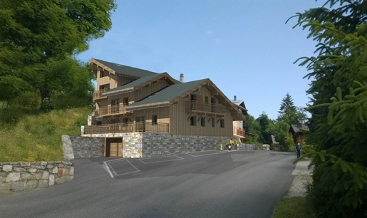 Off plan 4 bedroom duplex penthouse apartment for sale in Meribel in small chalet residence (A)