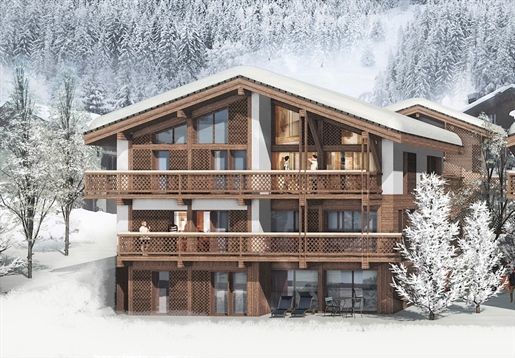 3 bedroom off plan ski in and out apartments for sale in Courchevel Le Praz