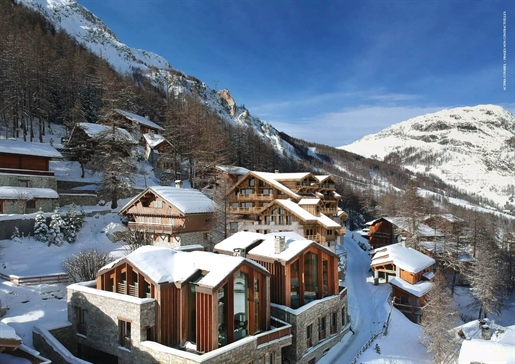 Appartements neufs sur plan de 5 chambres pour 8 personnes à vendre à Val d’Isère (A)