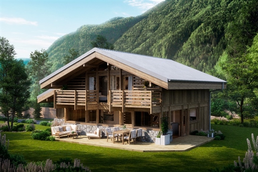 Deux chalets exceptionnels de 4 chambres sur plan avec de superbes vues à vendre à Chamonix (A)