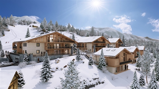 2 amazing off plan 5 bedroom South facing 185m2 chalets to be built in Praz sur Arly (A)