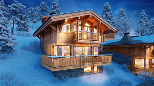 6 bedroom off plan ski in and out south facing chalet for sale in Les Gets (A)
