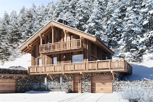 Premium off plan 4 bedroom chalet, south facing, superb views, 350m from slopes in Meribel (A)