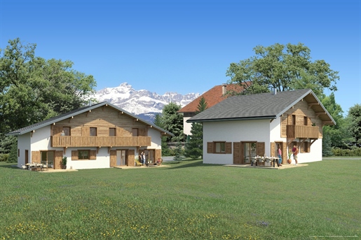 South facing 4 bedroom off plan detached chalet for sale in St Gervais with stunning views (A)