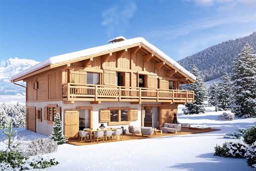 3 brand new off plan luxury 4 bedroom south facing chalets to be built in St Gervais (A)