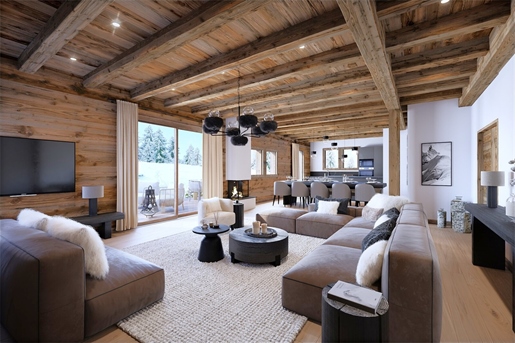 3 brand new off plan luxury 4 bedroom south facing chalets to be built in St Gervais (A)