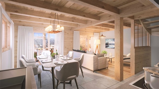 4 bedroom off plan duplex apartments for sale in Morzine just a short walk to the centre (A)