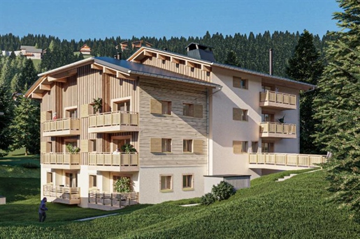 Off plan 5 bedroom duplex penthouse with own direct access in the centre of Praz sur Arly (A)