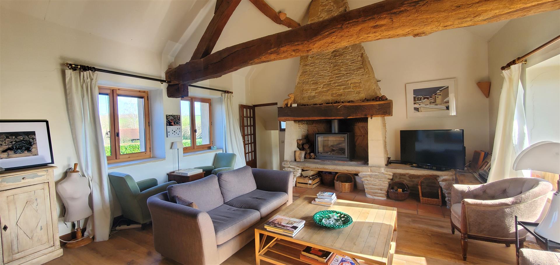 Well restored house on the edge of a pretty village