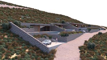 Cyclades Tzia. For sale A complex of three luxury houses  with a unique view of the sea, just 95 met