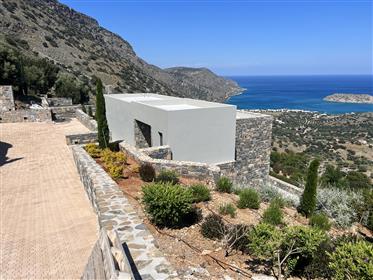 Lasithi Plaka. A luxury villa of 270 sq m for sale on a plot of 5.100 sq m with a unique sea view.