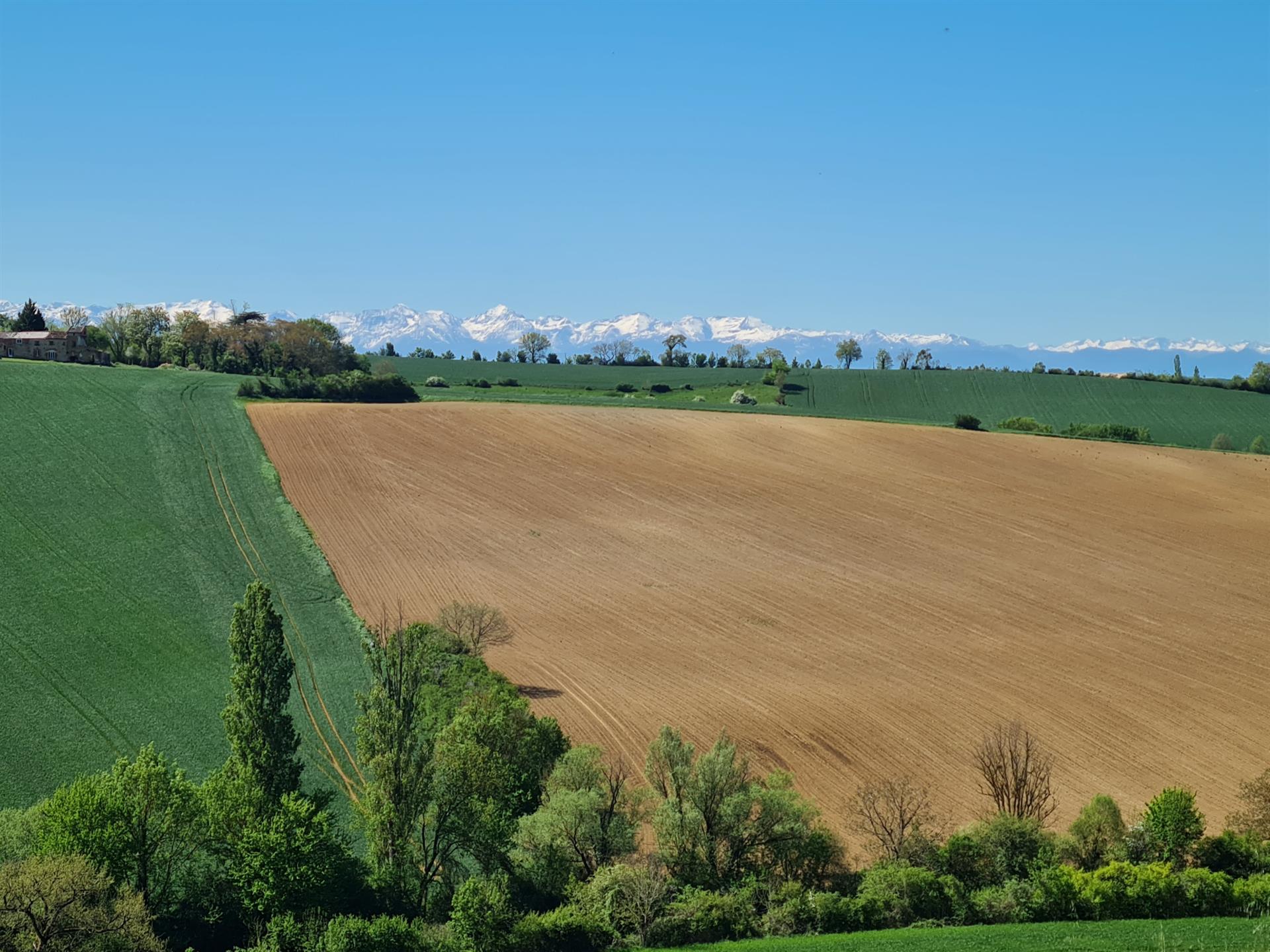 Property of approx. 400M2 with 4 ha 6,492 of land overlooking the Pyrenees