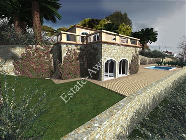 Plot of land with approved project for sale in Bordighera.