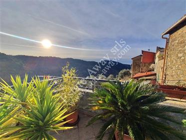 Apartment with big terrace for sale in Seborga.
