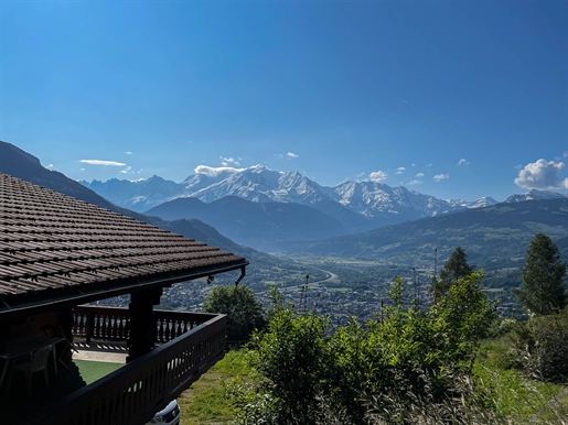 Coteaux Sallanches, chalet avec vue Mont-Blanc