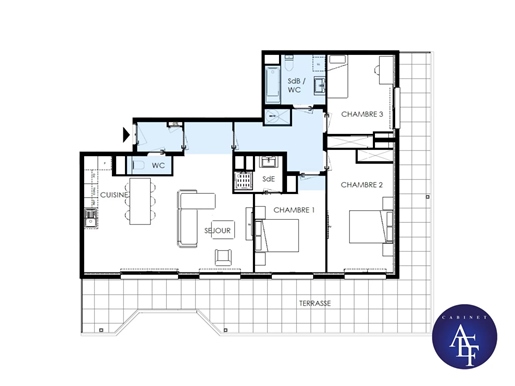 Appartement 4 pièces de 94 m² avec une belle terrasse de 44 m²
