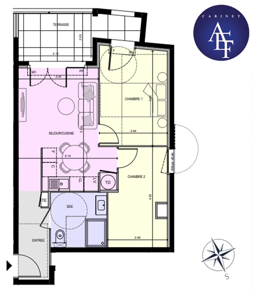 3-rumslägenhet med terrass och parkering i källaren