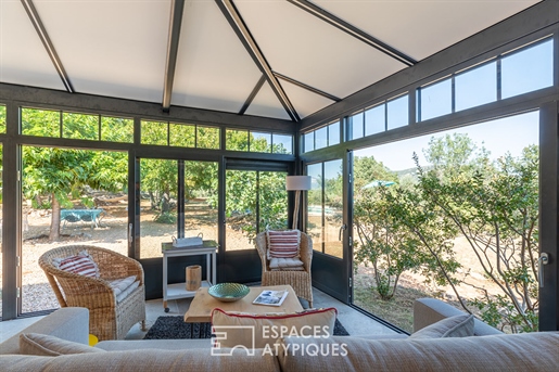 Former hunting lodge with a view of the mountains of the French Alps