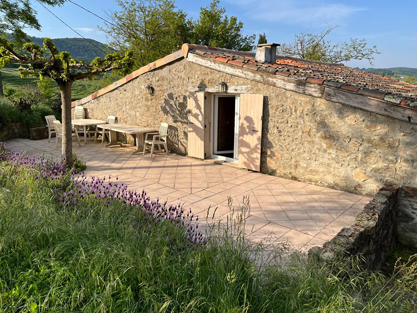 Stone house with view and land, near the Rhone Valley