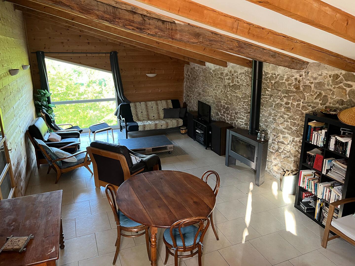 Stone house with view and land, near the Rhone Valley