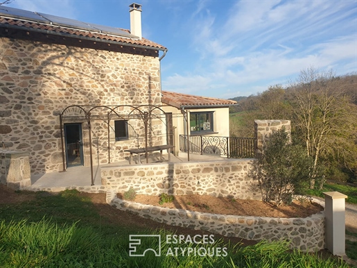Superb Stone Property with Barn on a 5-Hectare Estate in Ardèche