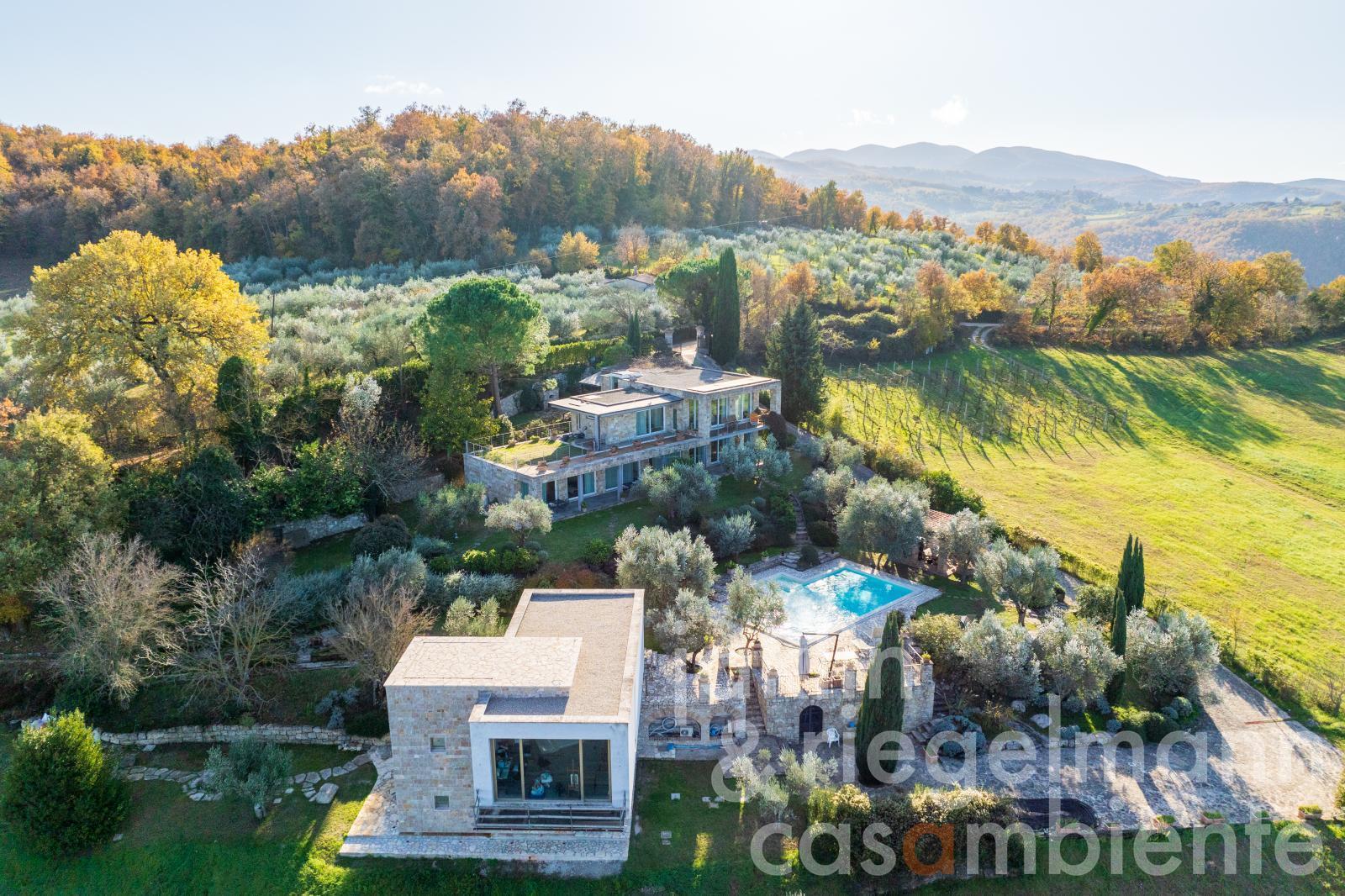 Umbrian Contemporary Masterpiece: a combination of design, luxury, and countryside charm