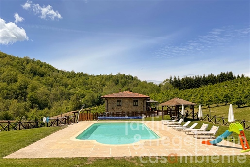 To stenhuse med opvarmet pool i en privat beliggenhed kun 38 km fra Firenze