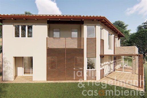 Ampio terreno edificabile con progetto approvato e vista panoramica sul Lago Trasimeno in Umbria