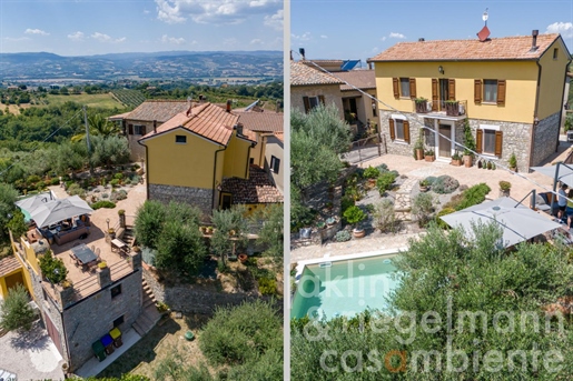 Wunderschönes Haus mit Pool und Panoramablick in einem kleinen Weiler bei Collazzone