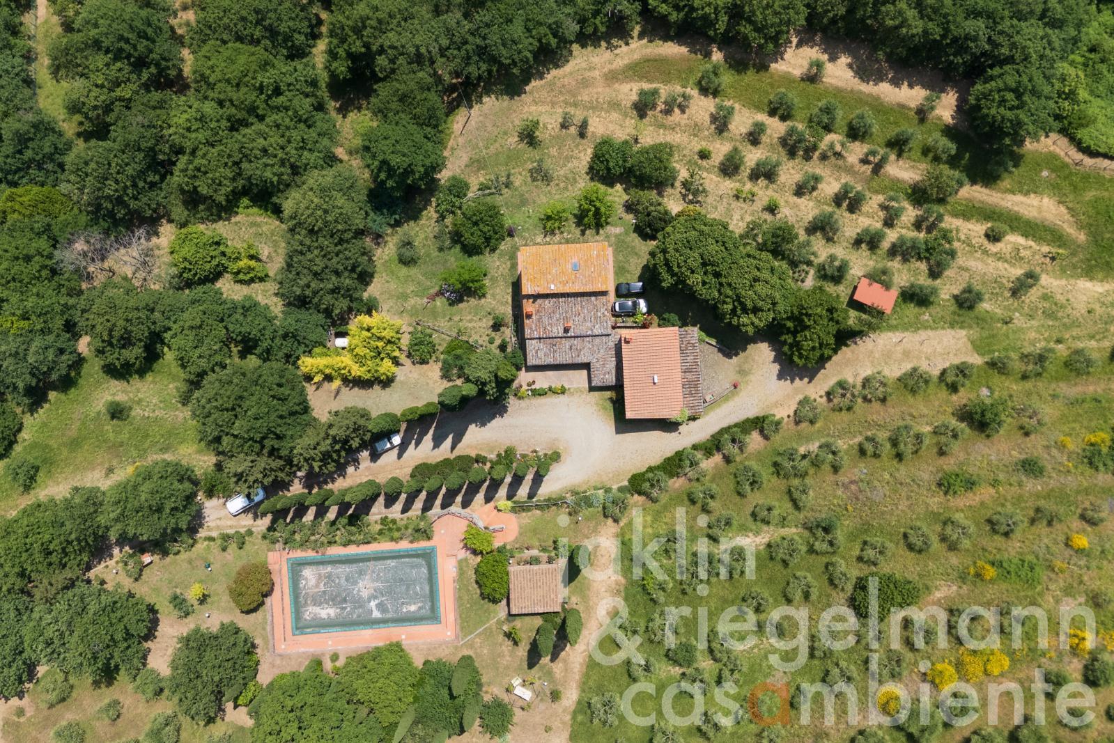 Country house in Chianti with annex, pool and 30 ha of land