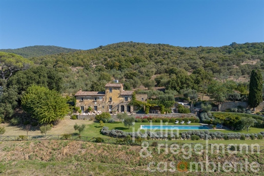 Gerestaureerde historische villa met zwembad en adembenemend uitzicht bij Cortona