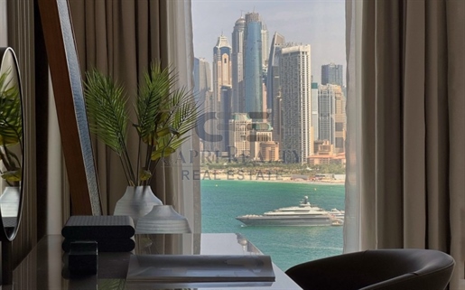 Uitzicht op zee en Dubai Ain | Geüpgraded en gemeubileerd |Klaar om