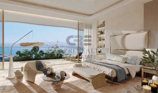 Palm Jumeirah|luxury apartment | artwork inspired by the gentle waves | Sea View