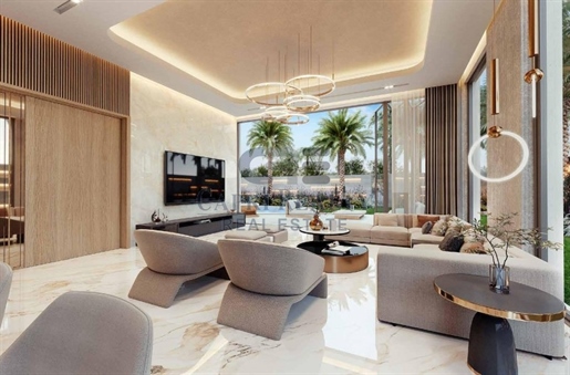 Lagoon Facing Ultra Luxurious Mansion, Pay in 5 years|5 mins-Intl Dwc Airport b