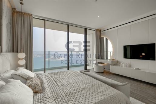 Spektakulärer Blick auf Palmen und Meer |12 Minuten Dubai Marina| Modernisiert & Möbliert |