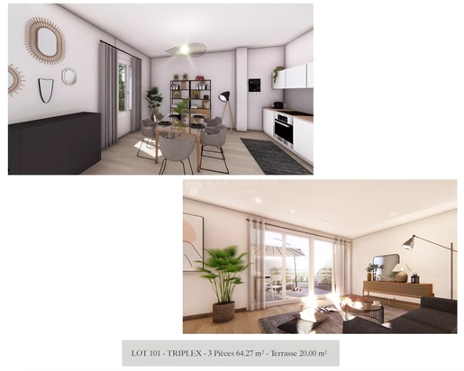 Cannes - La Bocca - Renovation project - 3-room duplex apartment with terrace - 9 other flats availa