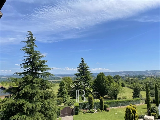 Maison d'architecte en Pierre avec vue sur la chaine des Alpes - Piscine