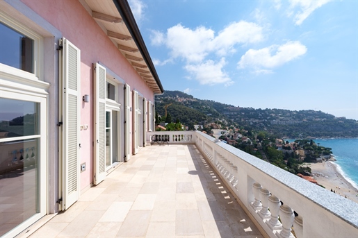 Roquebrune Cap Martin, 180m2 villa apartment with Panoramic sea view 5 minutes from Monaco