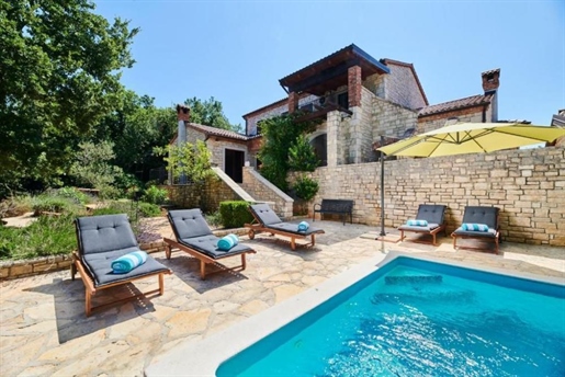 Stone villa with swimming pool in a booming area of Buje