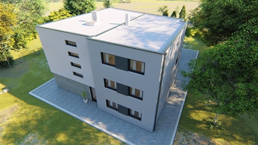 Modern building of 4 apartments right by the sea on Vir island