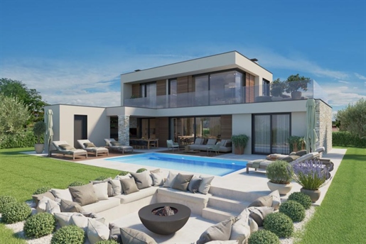New contemporary villa in Poreč area, with Adriatic sea views