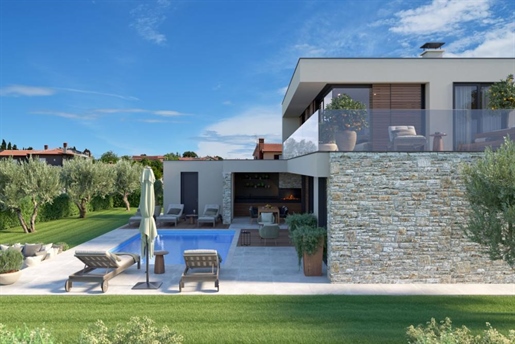 New contemporary villa in Poreč area, with Adriatic sea views