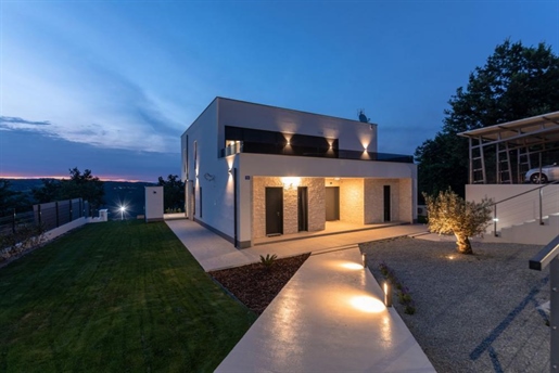 Fantastische moderne Villa mit beheiztem Pool und offenem Meerblick in der Gegend von Labin